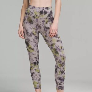 Lululemon Size 6 Align High-Ride Pant 25” Radial Tie Dye Mauve Grey Multi